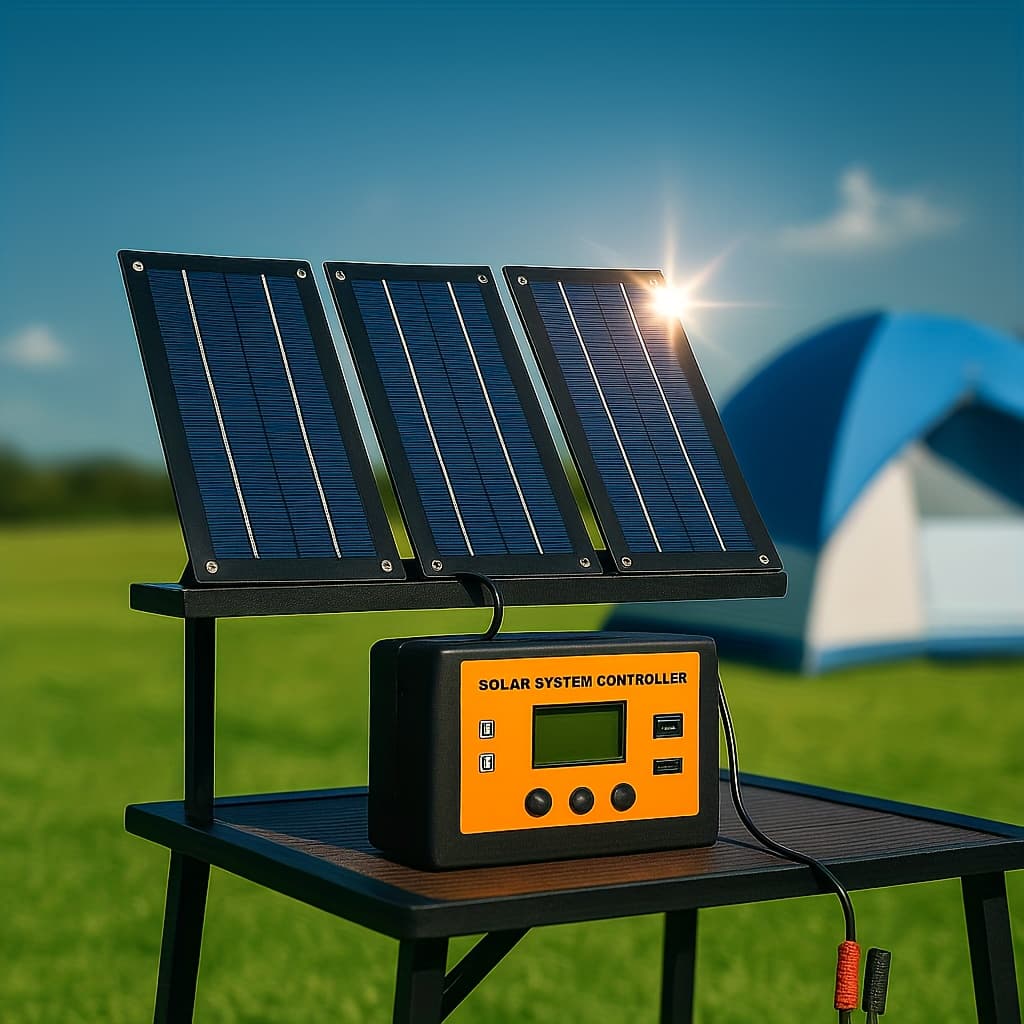 TEMU Power Generation Kit With 100a Controller Extension And Battery Clamps For Rv And Outdoor Use