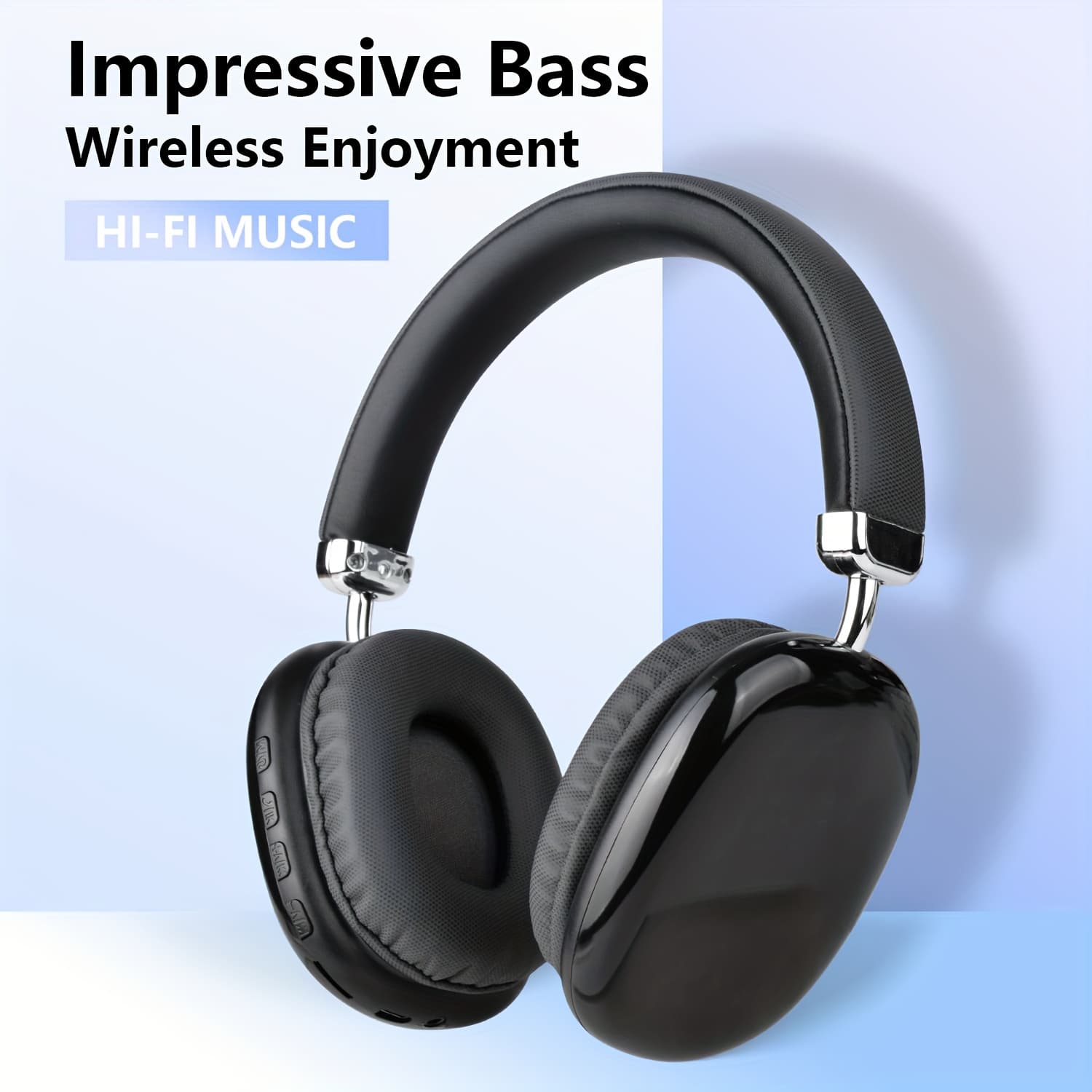 TEMU Head Mounted Wireless Earphones - Noise Cancelling High Fidelity , Deep , Foldable, Breathable Soft Earmuffs, Ergonomic Fit, Suitable For , Students, And Gaming Enthusiasts
