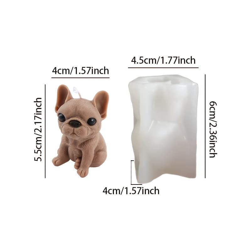 TEMU Bulldog Candle Mold - Reusable Silicone Candle Making Molds, High-temperature Resistant And Easy To Clean - Perfect Gift For Candle Enthusiasts