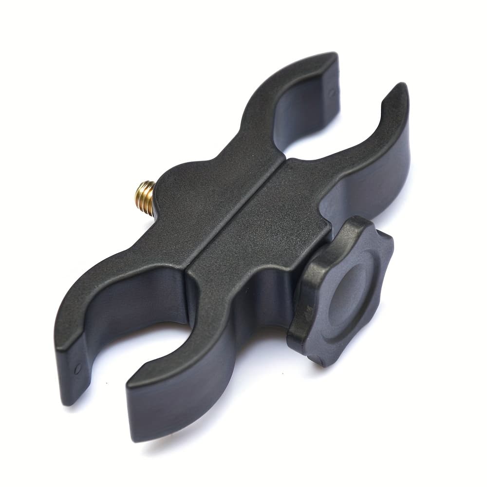 TEMU Durable Mount For M70 Flashlight - Heavy Duty Multifunction Clamp For Torches & Lasers, Suitable For Diameters From 25mm To 45mm, Matte Black, Without Battery