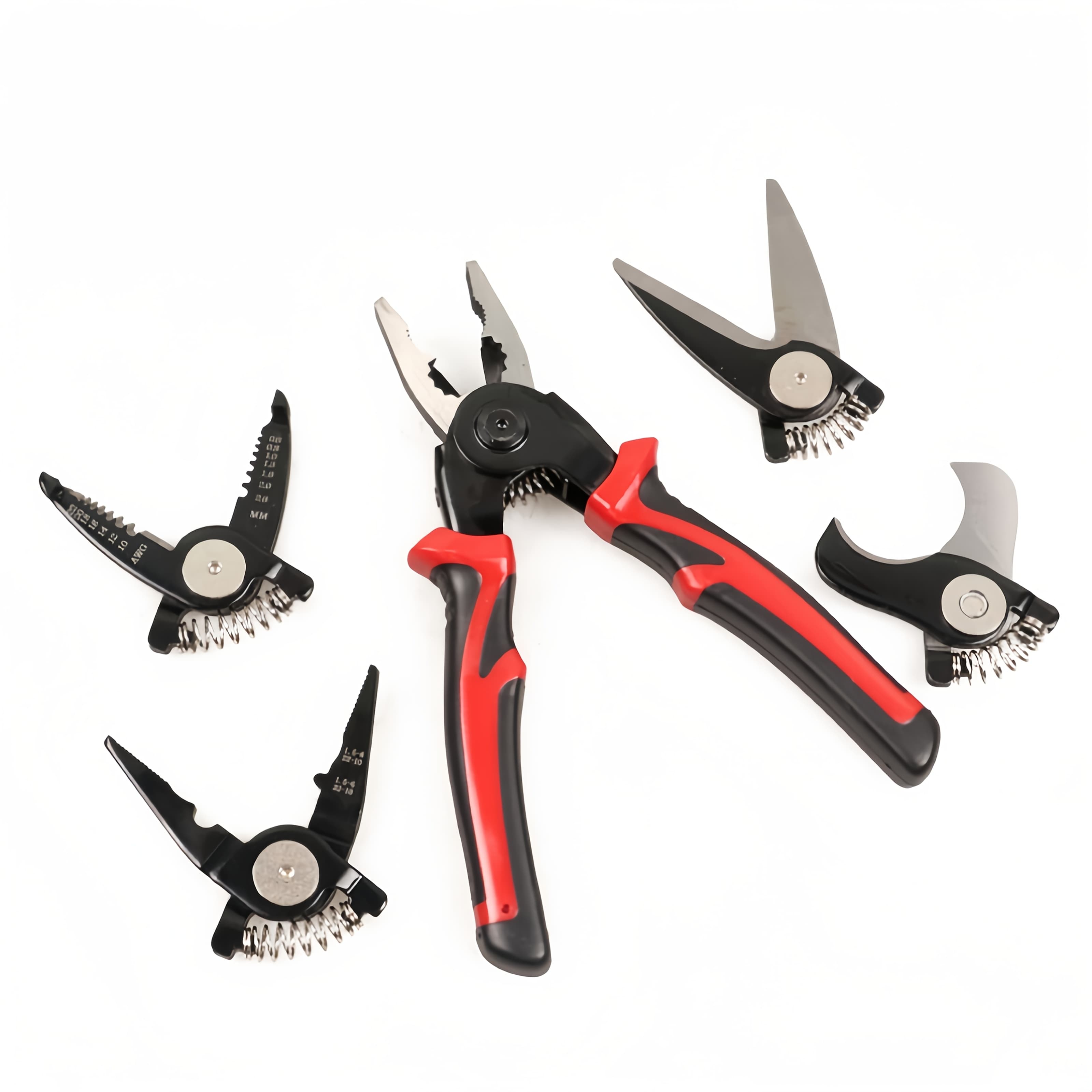 TEMU Interchangeable Head Pliers Tool, Metal And Plastic Wire Stripping, Cutting Tool Kit For Electrical Repair, Suitable For Electricians And Diy Enthusiasts - For Daily Use,.