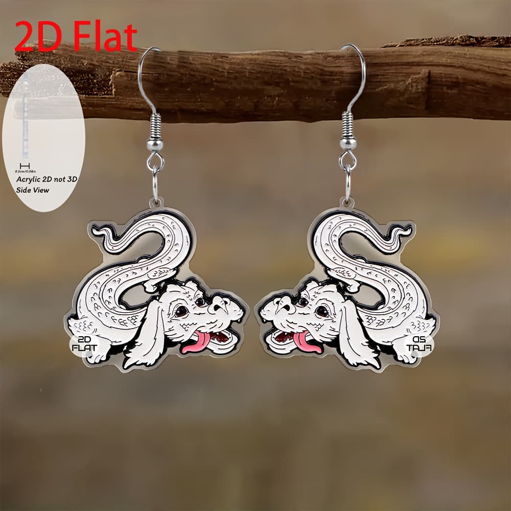 TEMU 2d Flat Cartoon Dragon Pattern Brooch Pendant Earrings, Fashion Jewelry, Party Favors, Holiday Gifts For
