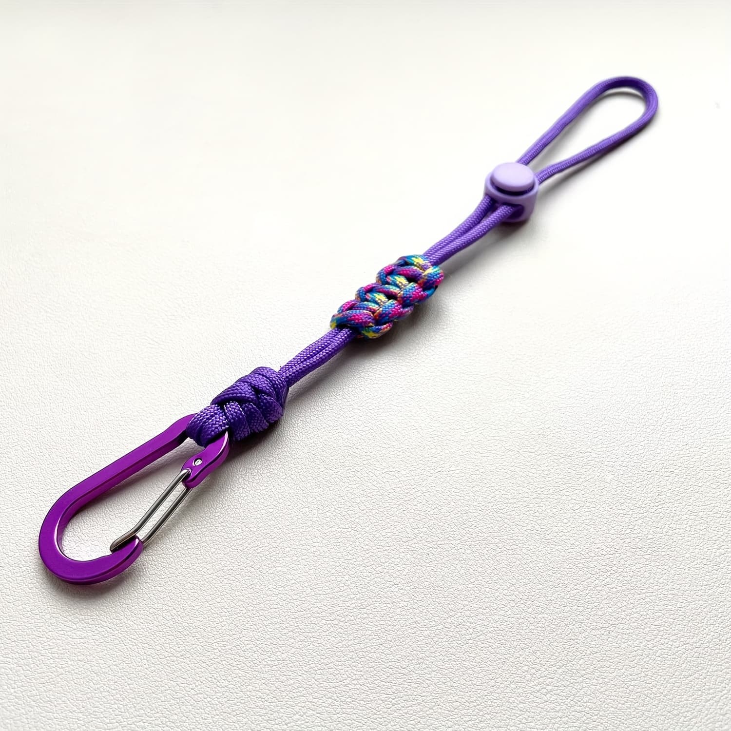 TEMU Single-piece Portable Water Container, Drink Lanyard, Backpack Key Accessory, Essential Item For Travel And Hiking, Water Bottle Clip, Keychain, Aluminum Alloy Hook, Lanyard