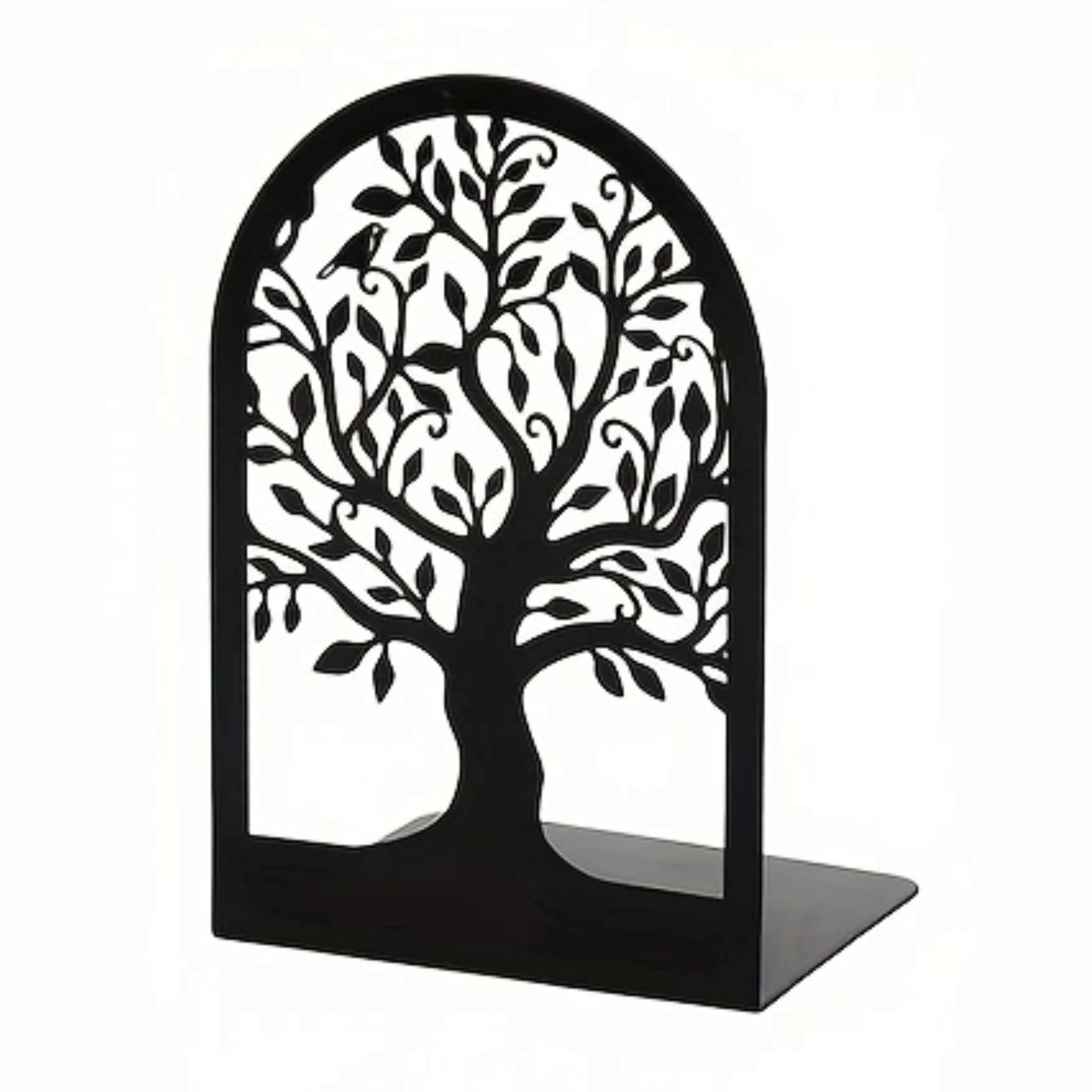 TEMU Tree Of Life Metal Bookend - Elegant Bookshelf Decor, Libraries And Study Rooms