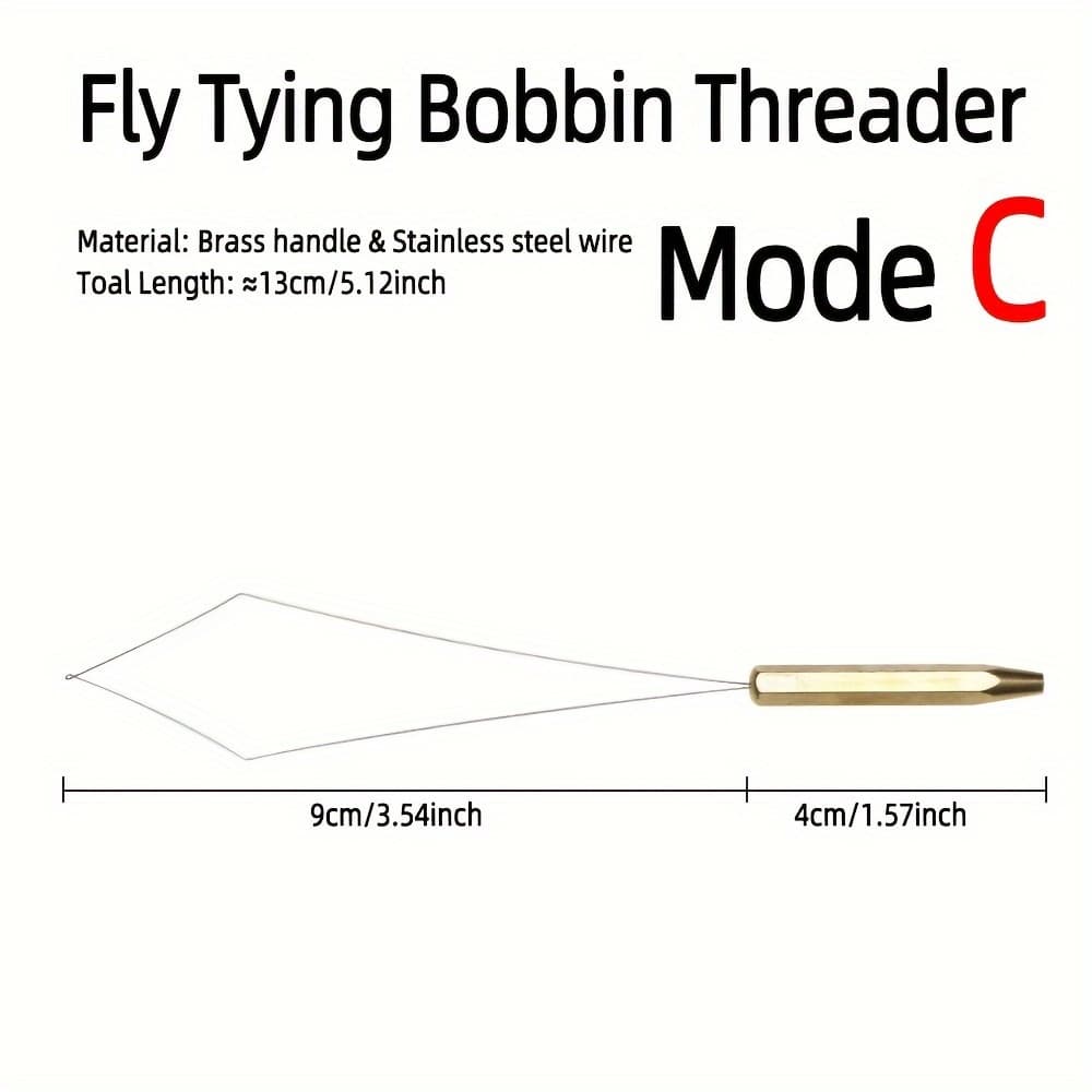 TEMU A Single Piece Stainless Steel Wire Tool For Quickly And Threading Bobbins, Ideal For Tying Types Of Fishing Flies Such As Streamers, Midges, Nymphs, And Dry And Wet Flies