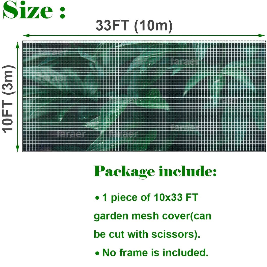 TEMU Garden Netting, Plant Covers, Net Ultra Fine Mesh Protection Netting For Vegetable Plants Fruits Crops Greenhouse Row Cover Raised Bed Barrier Screen Protection Net Cover