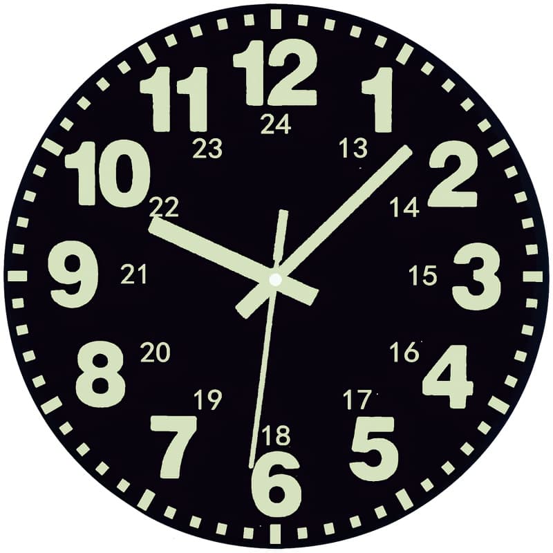 TEMU 1pc Luminous Wall Clock, 12 Inch Bedroom Luminous Vinyl Wall Clock, Silent Luminous Wall Clock, Room/kitchen Numbers And Hands, Black, Luminous Clock. thumbnail 2