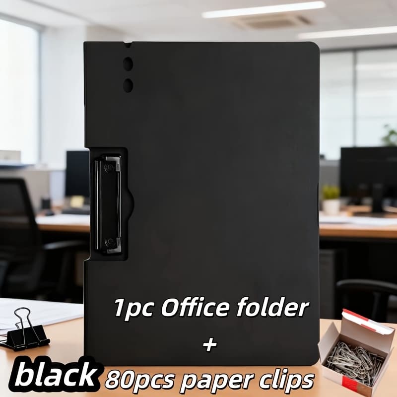 TEMU Clipboard Folder, A4 Size Folder Clipboard Single Folder, 100pcs Capacity, Material, School Nurse Office Family Meeting Portable File Storage