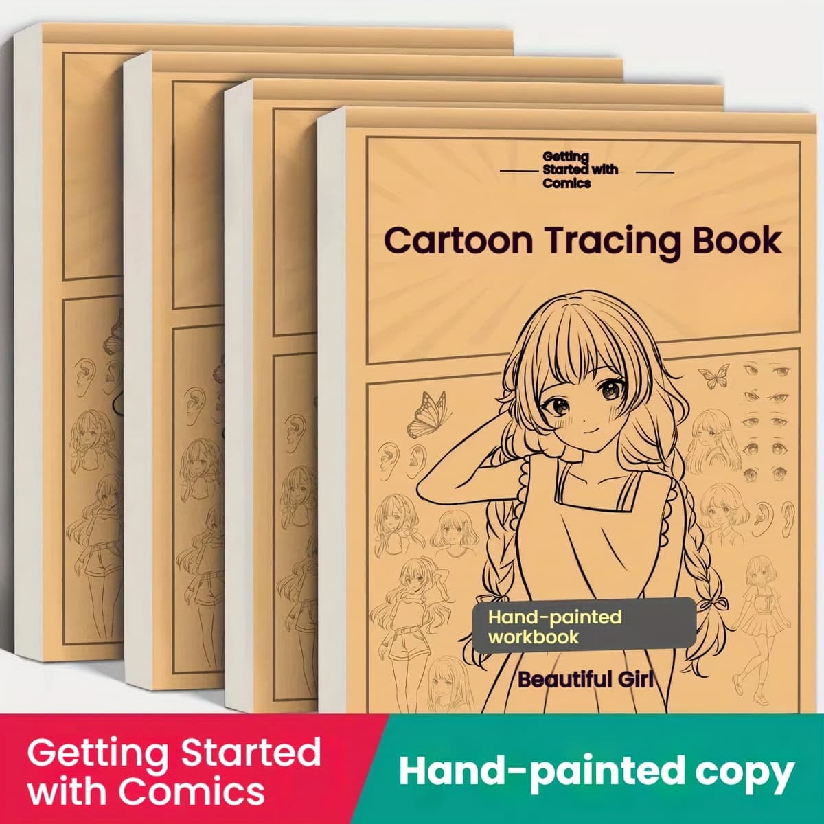 TEMU 48-page Line Drawing Book, Suitable For Beginners, -drawn , Tracing And Practicing Sketching Techniques, Mixing Colors, Material, Perfect For Artists And Enthusiasts