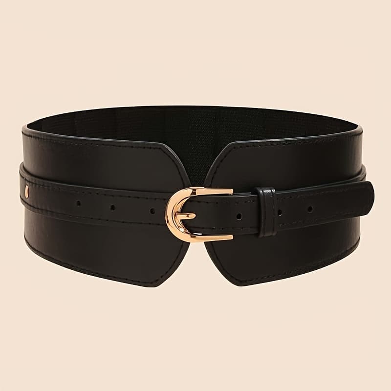 TEMU 1pc Women's Waist Belt, Elastic Cincher Tummy Control Wide Band, Coat Down Jacket Belt Versatile Dress Blouse Belt