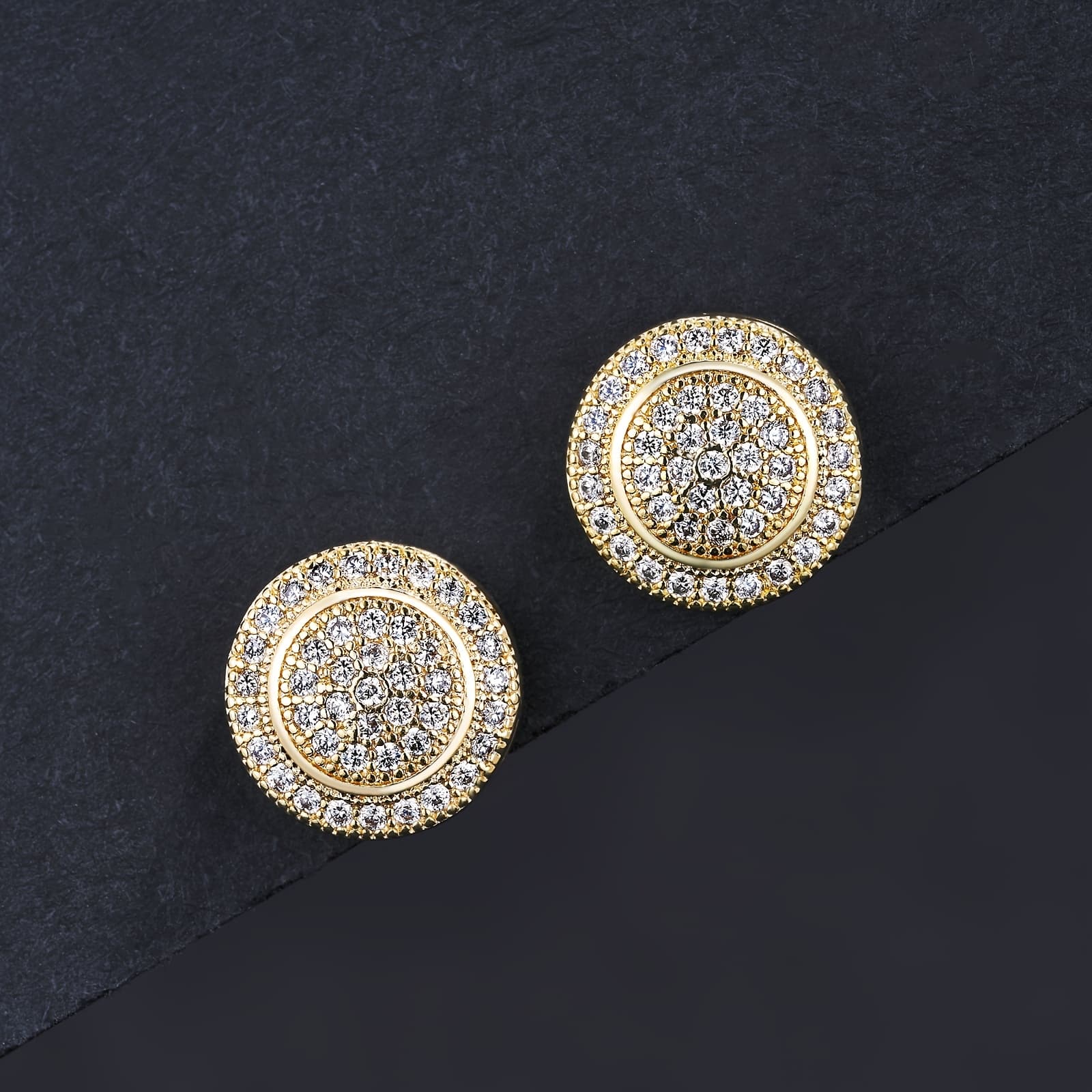 TEMU Hip Hop Earrings Wedding Holiday Dating Daily Earrings Additions Father's Day Season Graduation Season Gifts, Without Battery