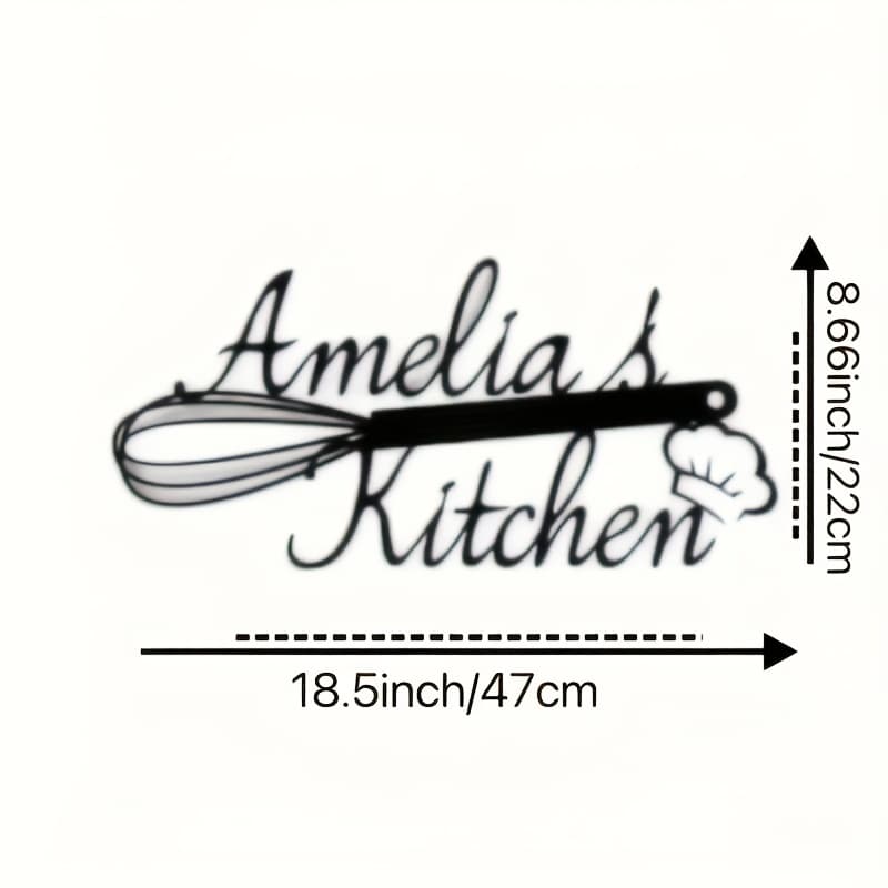 TEMU Customizable 's Kitchen Metal Wall Art - Unique Farmhouse Decor, Detachable & Irregular Shape, Any , No Power Needed, Deco Sign, , Ornament