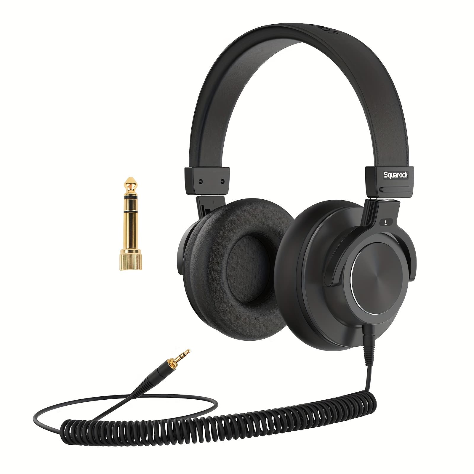 TEMU Monitor Headphones, Noise Cancelling Headphones Over-ear Headphones Foldable Stereo Lightweight Headset For Podcast Smartphones Laptop Computer Pc