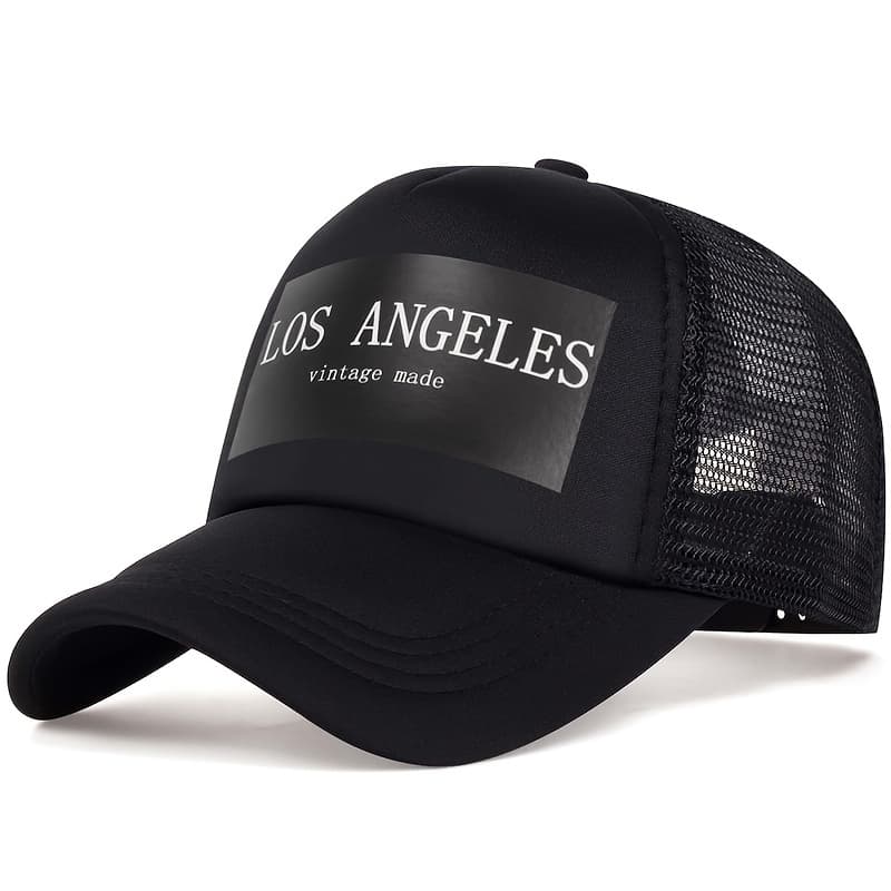 TEMU 1 Women's -inspired Mesh Trucker - Adjustable, Sun-protective Polyester Baseball Hat With For Spring & Fall And Beach Parties, Outdoor Headwear|vintage Baseball Cap|breathable Headgear