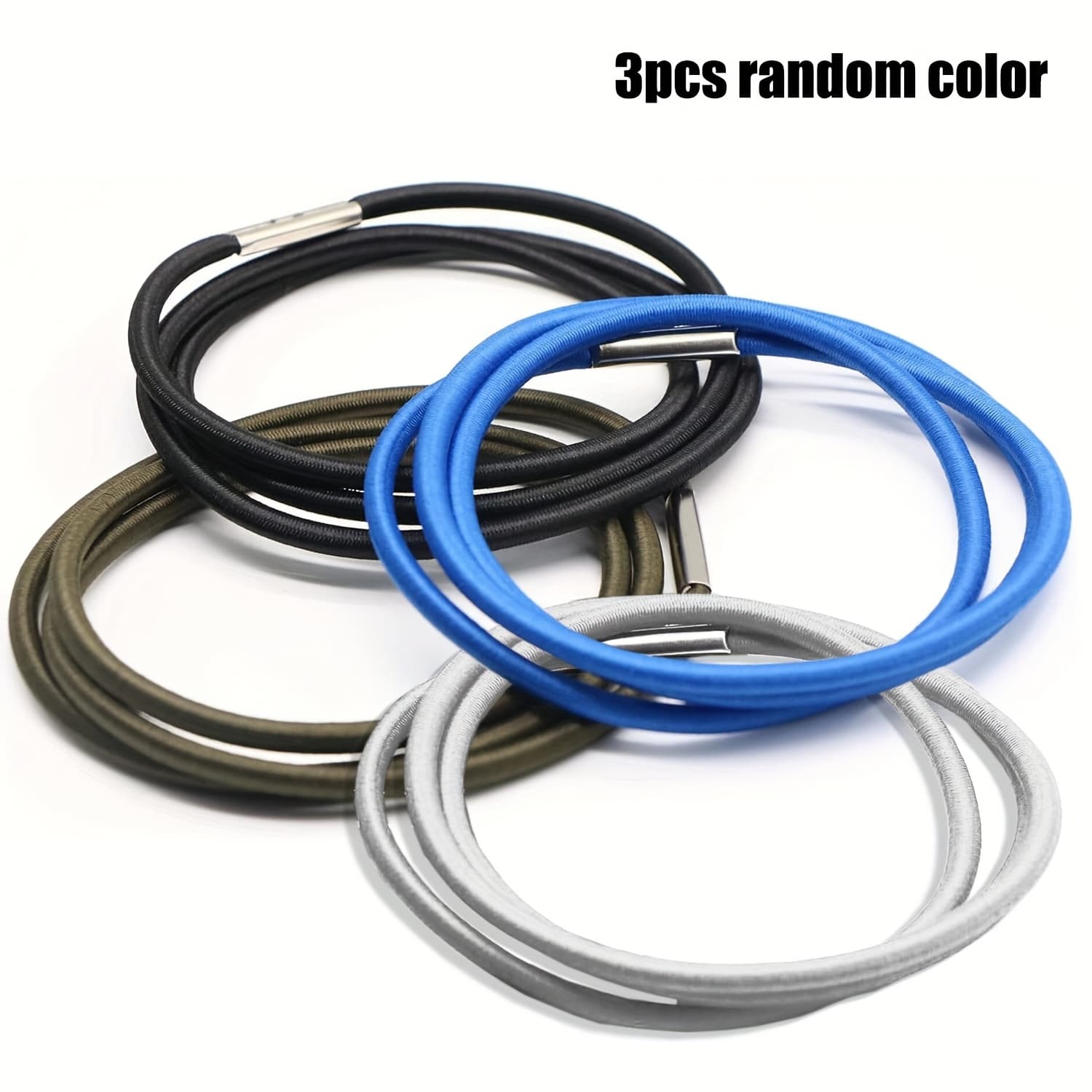 TEMU 3pcs Random Colors Trash Can Elastic Bands, Fits 13 To 30 Gallon Trash Cans, Elastic Rubber Bands For Garbage Bag Fixed, Durable Trash Can Bag Holder With Strong