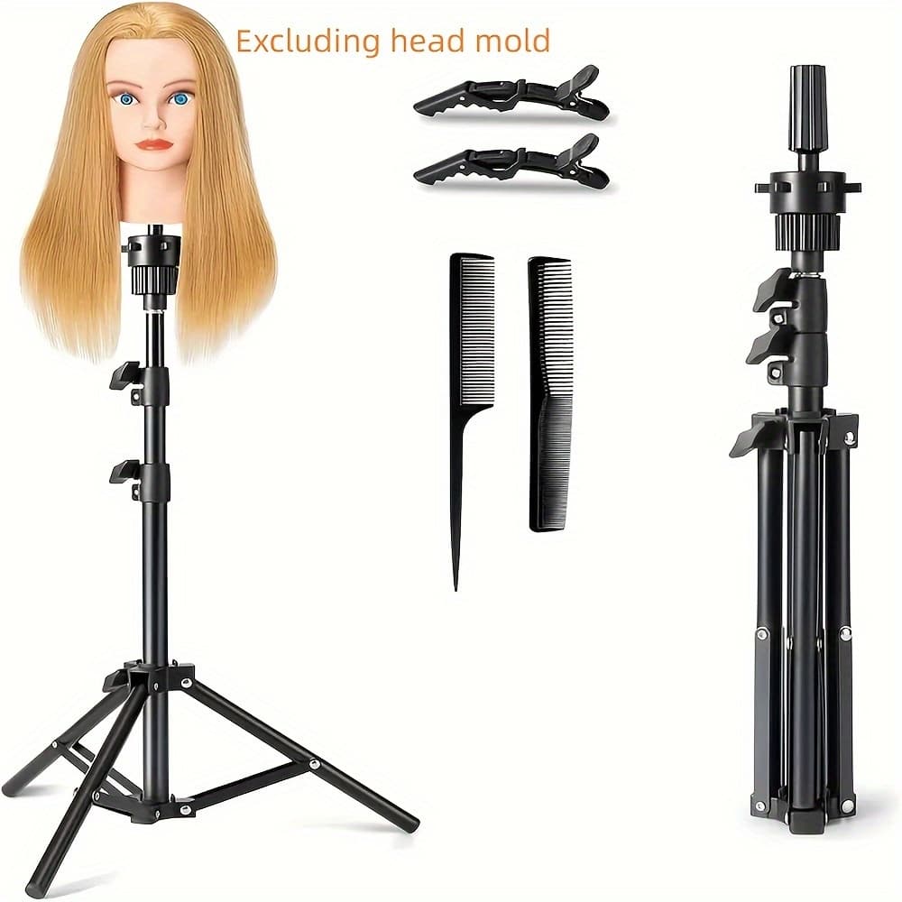 TEMU Wig Head Stand, Reinforced Mannequin Head Stand, Adjustable Wig Stand Tripod For Styling Cosmetology Hairdressing Training, Gifts For Women, Christmas Gifts(mannequin Head Not Included)