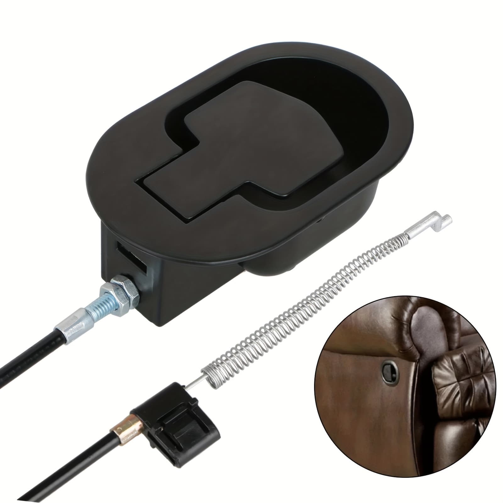 TEMU Universal Pull Recliner Handle With Cable, Fits Couch Style Pull Chair Release Handle For Sofa, Wire Length 4.75''