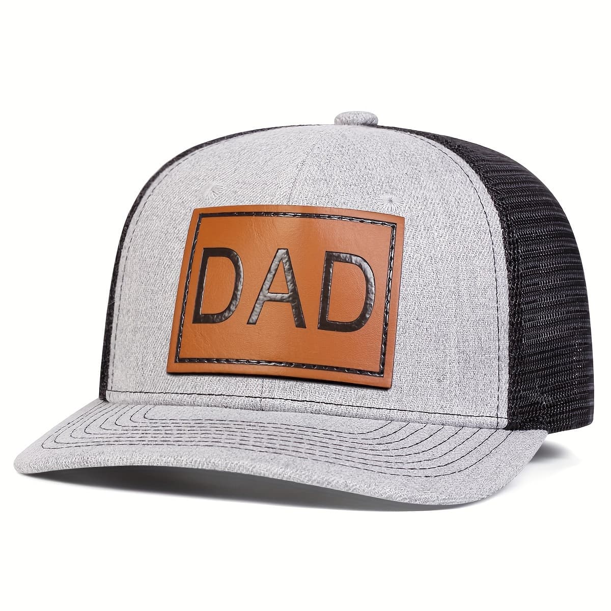 TEMU A Women's Dad Leather Patch Baseball With A Slight Curve, Suitable For Outdoor Activities, Adjustable Mesh Hat For, Perfect For Casual , Travel, Beach Parties And Autumn