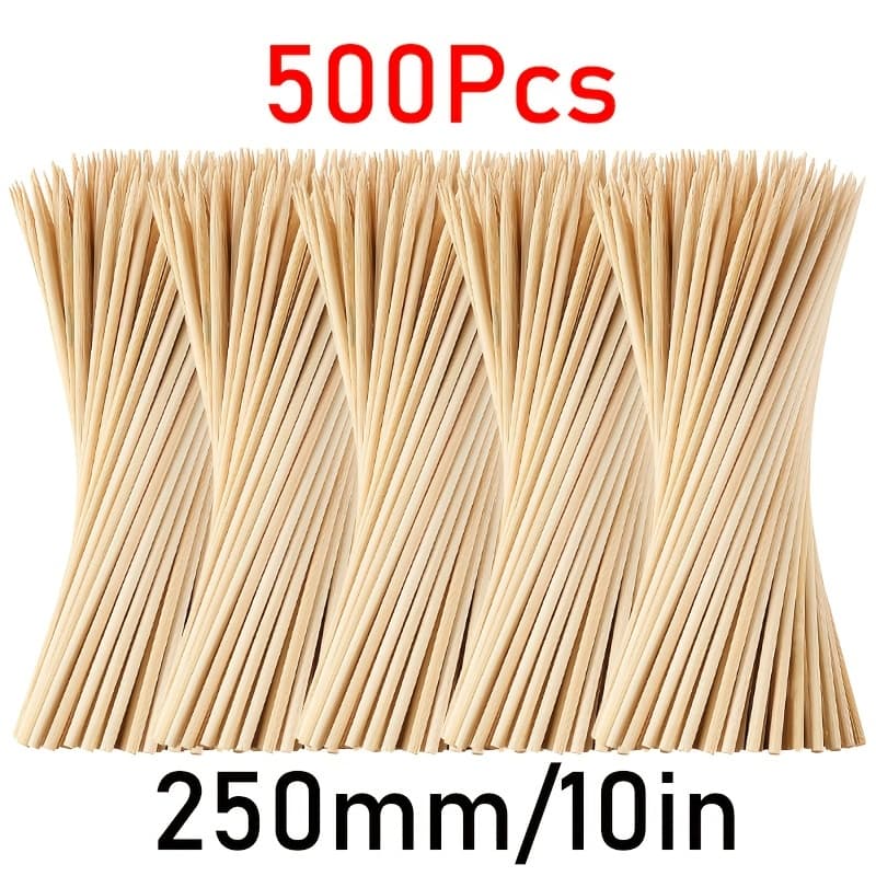 TEMU 800pcs Natural Bamboo Skewers For Bbq, Barbecue Skewers, Wood Barbecue Skewers For Appetizer, Sausage, Fruit, Cocktail, Stick, , Bbq Grilling, Kitchen, Party, Perfect Grill Additions