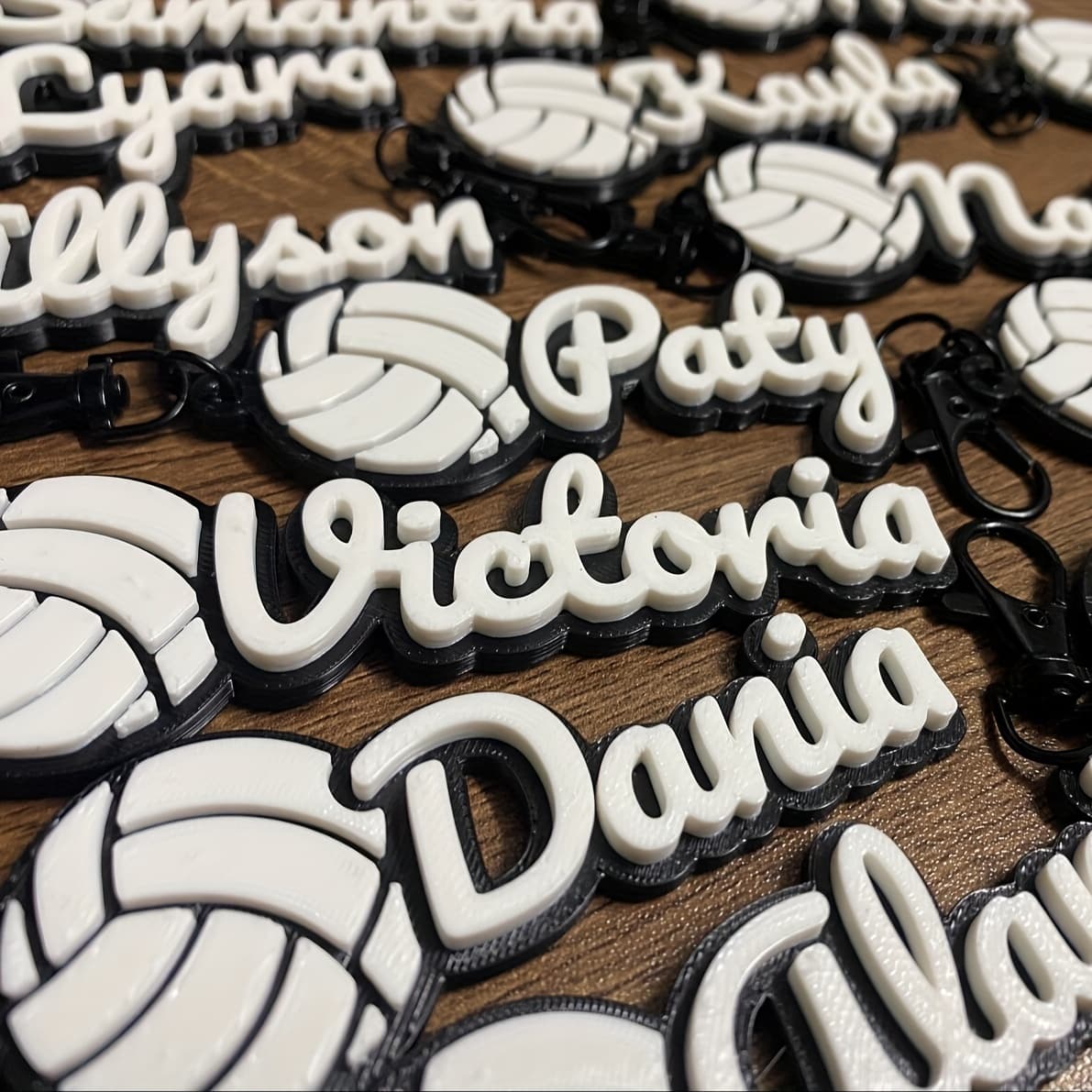 TEMU 3d Printed Volleyball Sports Personalized Name Keychains Keyring Team Gift