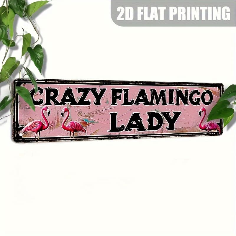 TEMU Vintage Lady Aluminum Sign - 1pc, Wall Hanging Decorative Plaque, Animal Theme, Multipurpose Use For Home, Farmhouse, Bar Decor, English Text - Ideal Gift