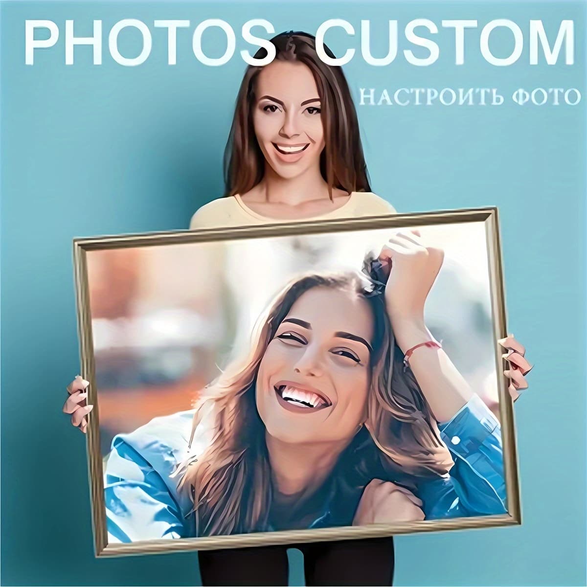 TEMU Customized Adult Personalized 5d Diy Painting, Custom Digital Painting Kit, Decoration , Unique Gift With Your Own Photos, Round Diamonds 30x30cm/11.81x1.81in