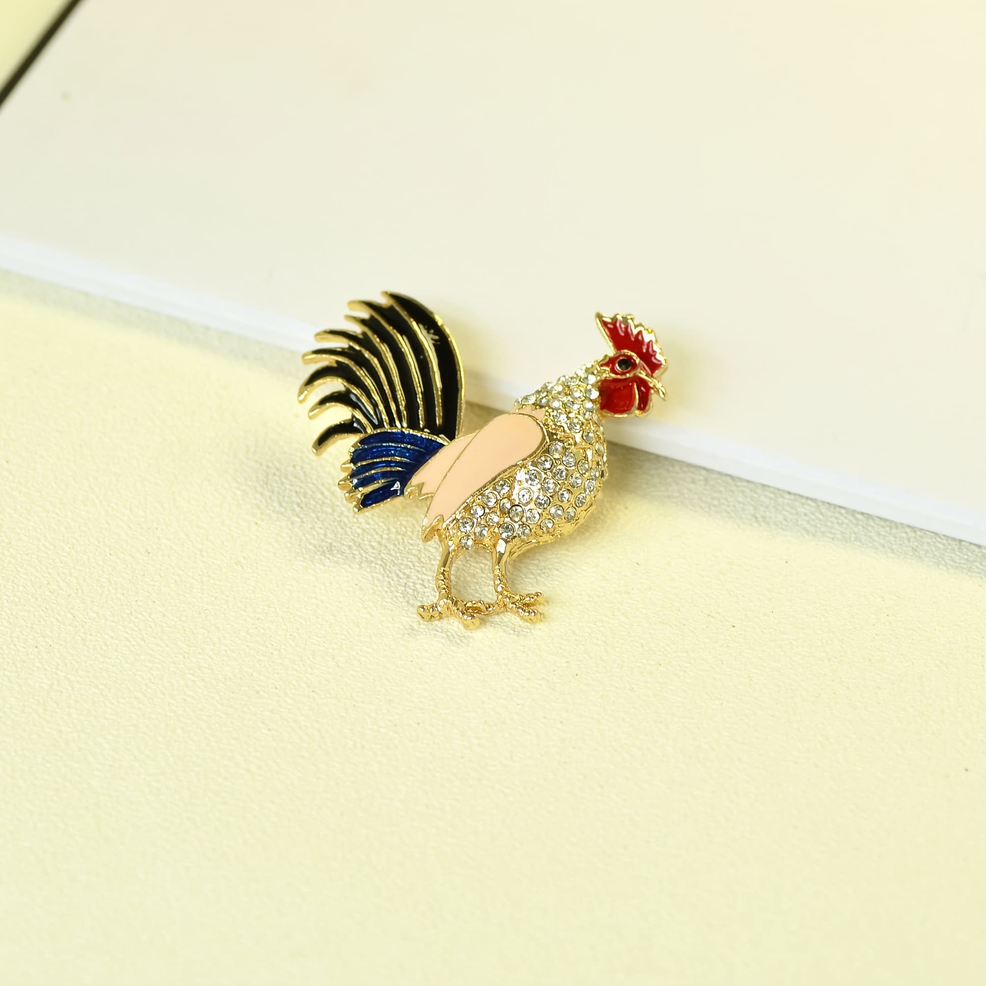 TEMU Rooster Brooch Zodiac Pin Painted Brooch Animal Pin Clothes Additions