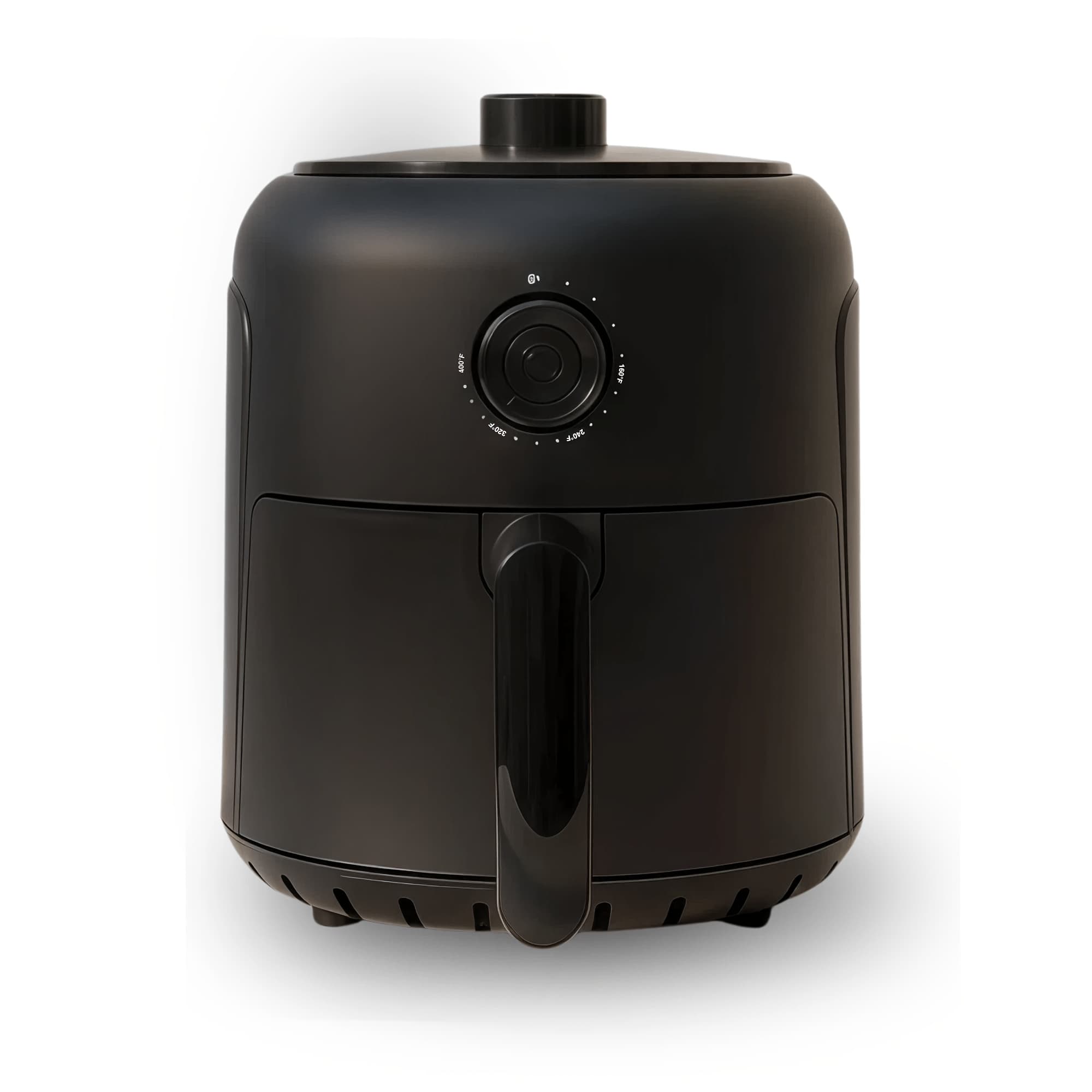 TEMU 2.8qt Compact Dial Air Fryer, Easy Knob Control, 1200w For , Nonstick Dishwasher-, , Great Gift For 1-2 People, Black