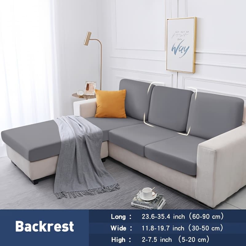 TEMU 1pc Elastic Sofa Cushion Cover, Sofa Case L-shaped Chaise Lounge Combination Sofa Protective Cover, Easter Beige Yellow Festive Sofa Decor Cover