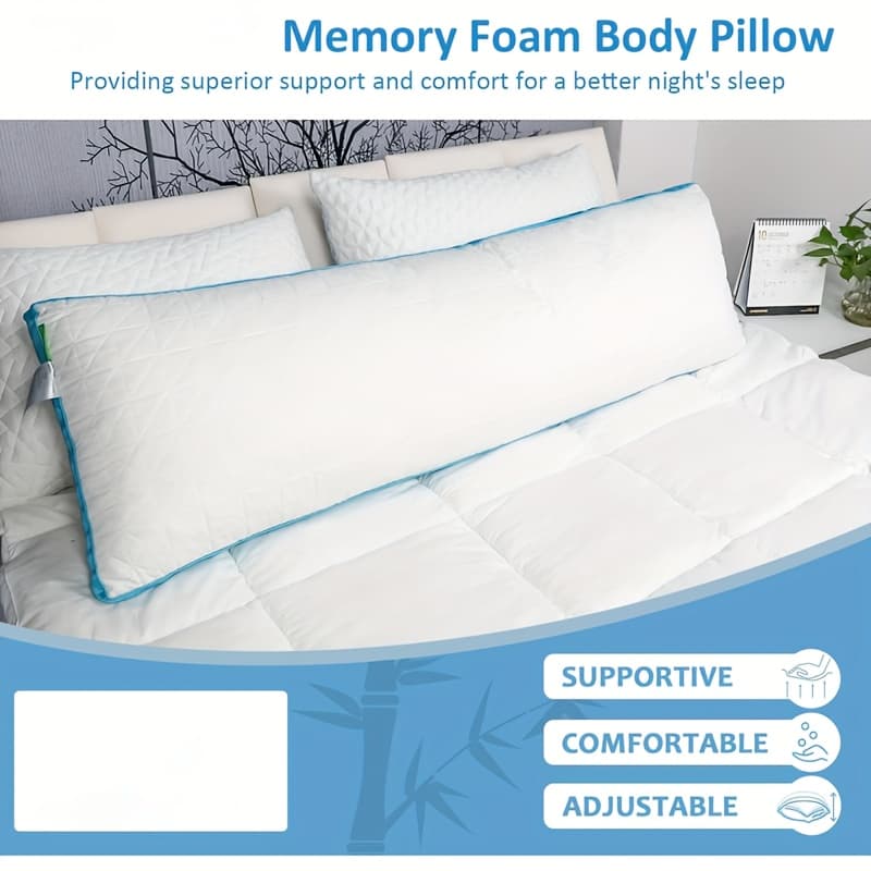 TEMU Body Pillow Adults Sleeping Firm Long Body Pillow For Side Back Stomach Sleeper Pregnancy