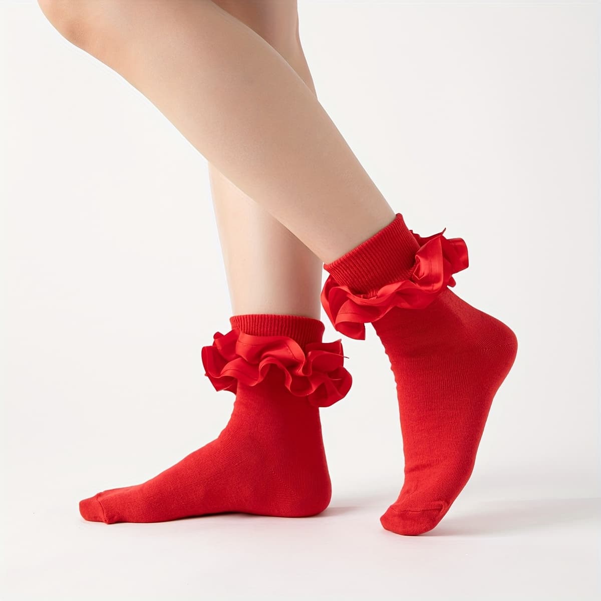 TEMU Red Women\'s Socks, And