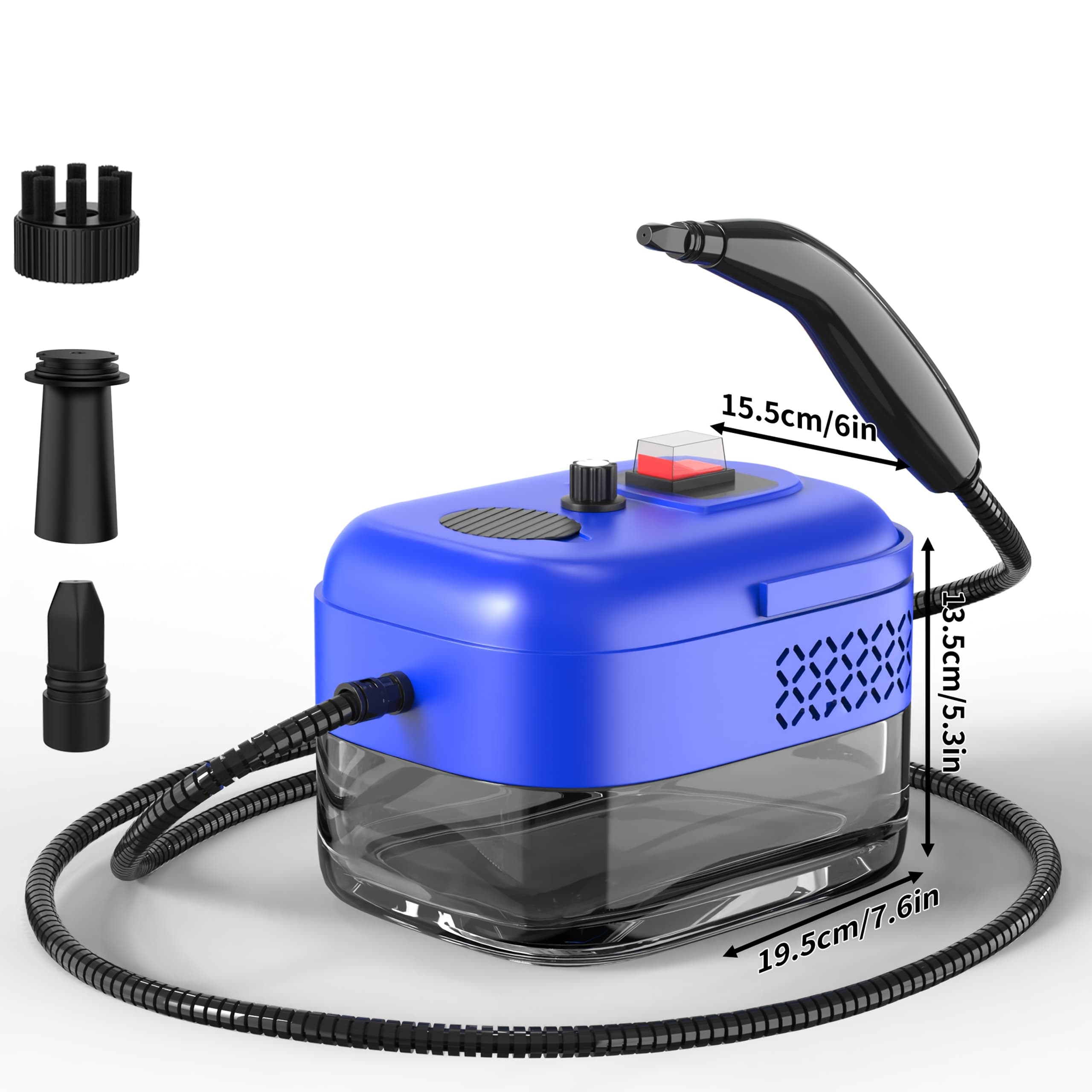 TEMU High Pressure Steam Cleaner, Household Steam Cleaner Handheld, High Temperature Carpet Cleaner, 1200ml Water Tank Capacity, Lcd Display, Suitable For Kitchen , Sofa,