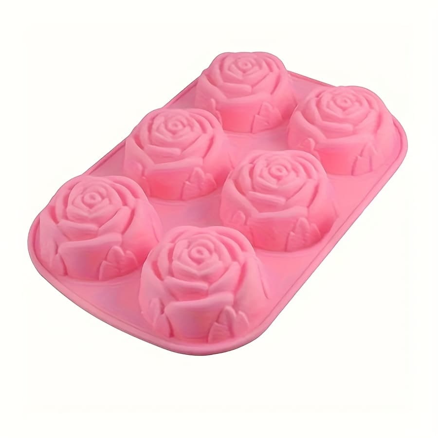 TEMU Flower Silicone Soap Mold, High-temperature Resistant Mold 1pc