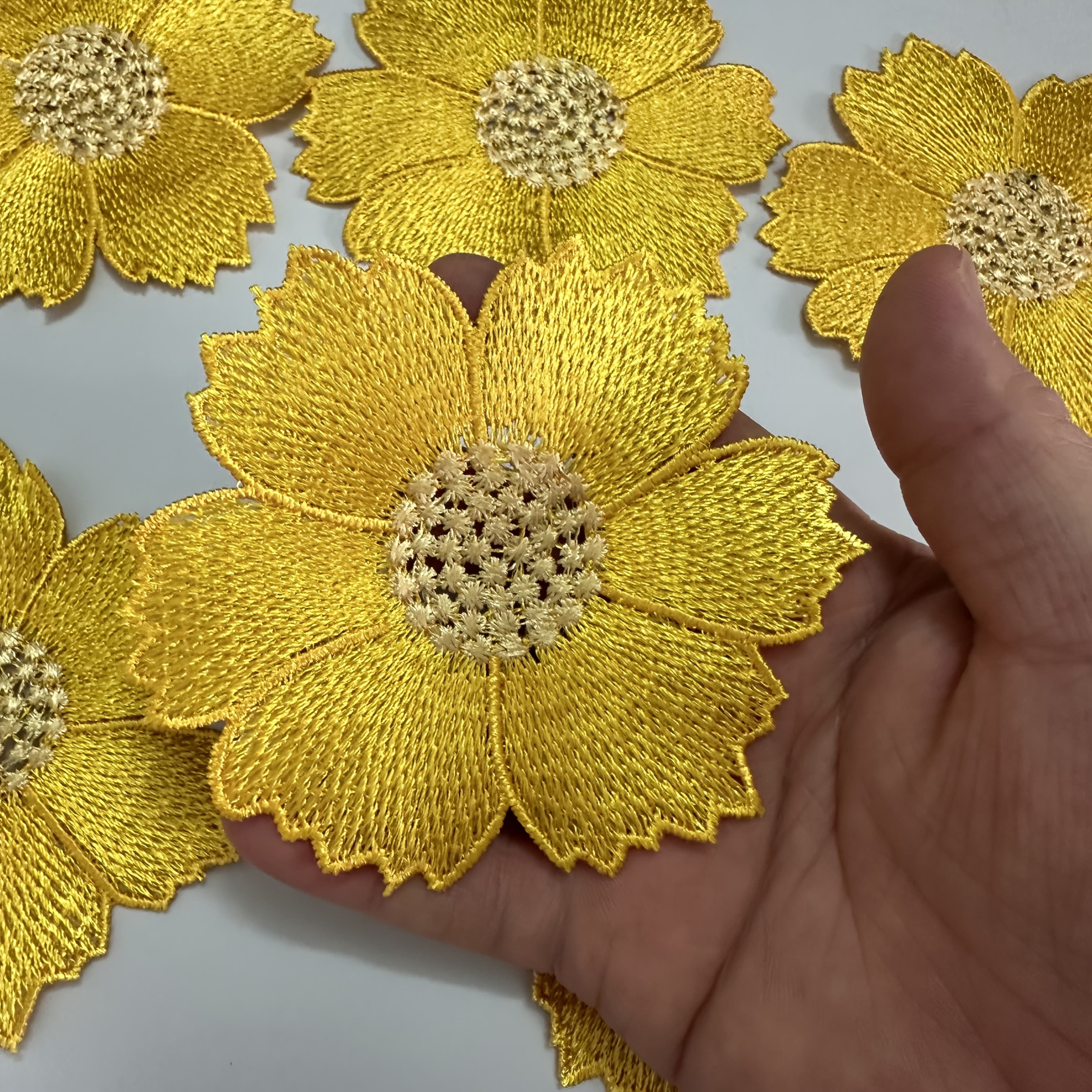 TEMU 10pcs Lace Embroidery Decals, Patches, Clothing Decoration Decals, Cheongsam Accessory Patches, Suitable For And Crafts