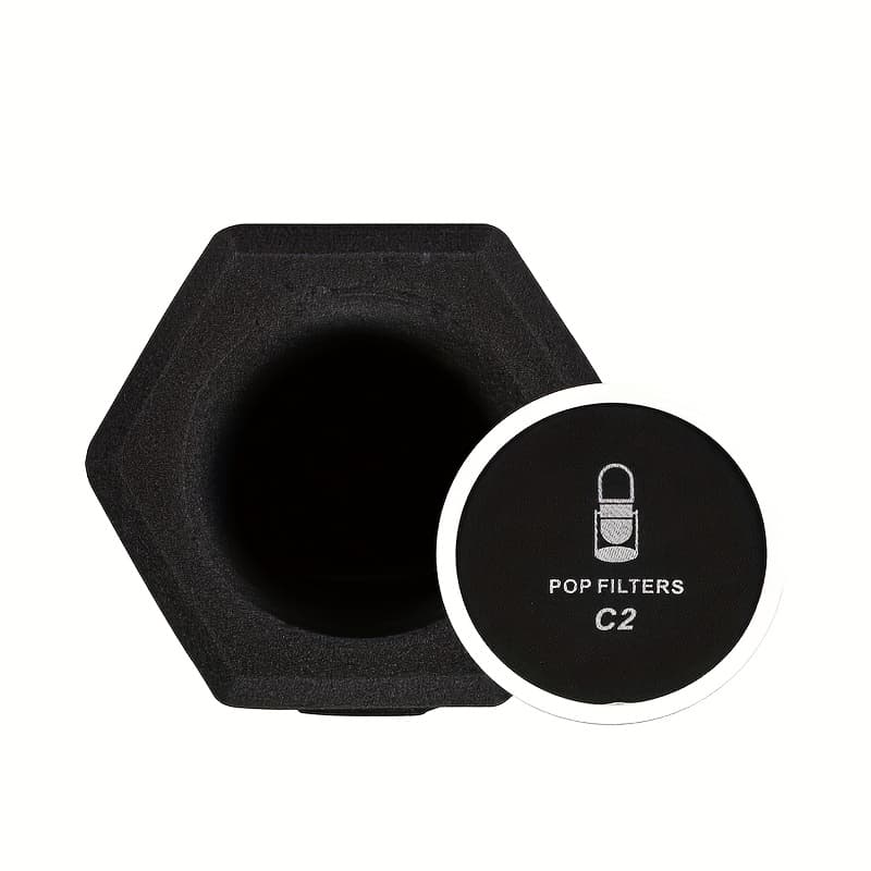TEMU Microphone Pop Filter, Wind Shield Acoustic Filter For Record , Mic Sound-absorbing Foam, Vocal Isolation Foam Ball, Noise Canceling Sponge Microphone Windscreen