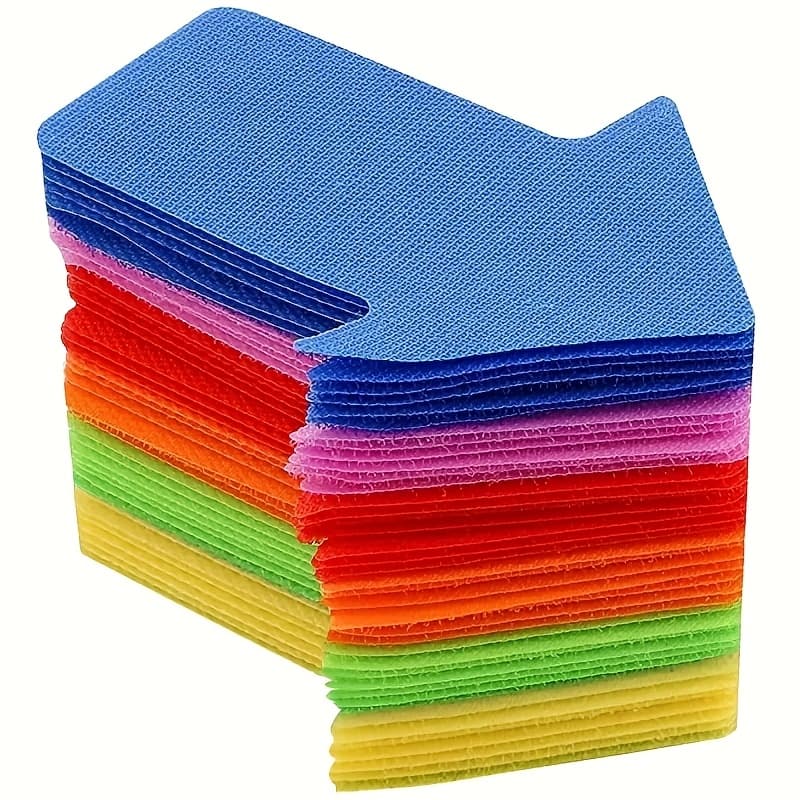 TEMU 24pcs Colorful Arrow Carpet Markers, 14cm Seat Carpet Marker, Classroom Distance Arrow Carpet Marker