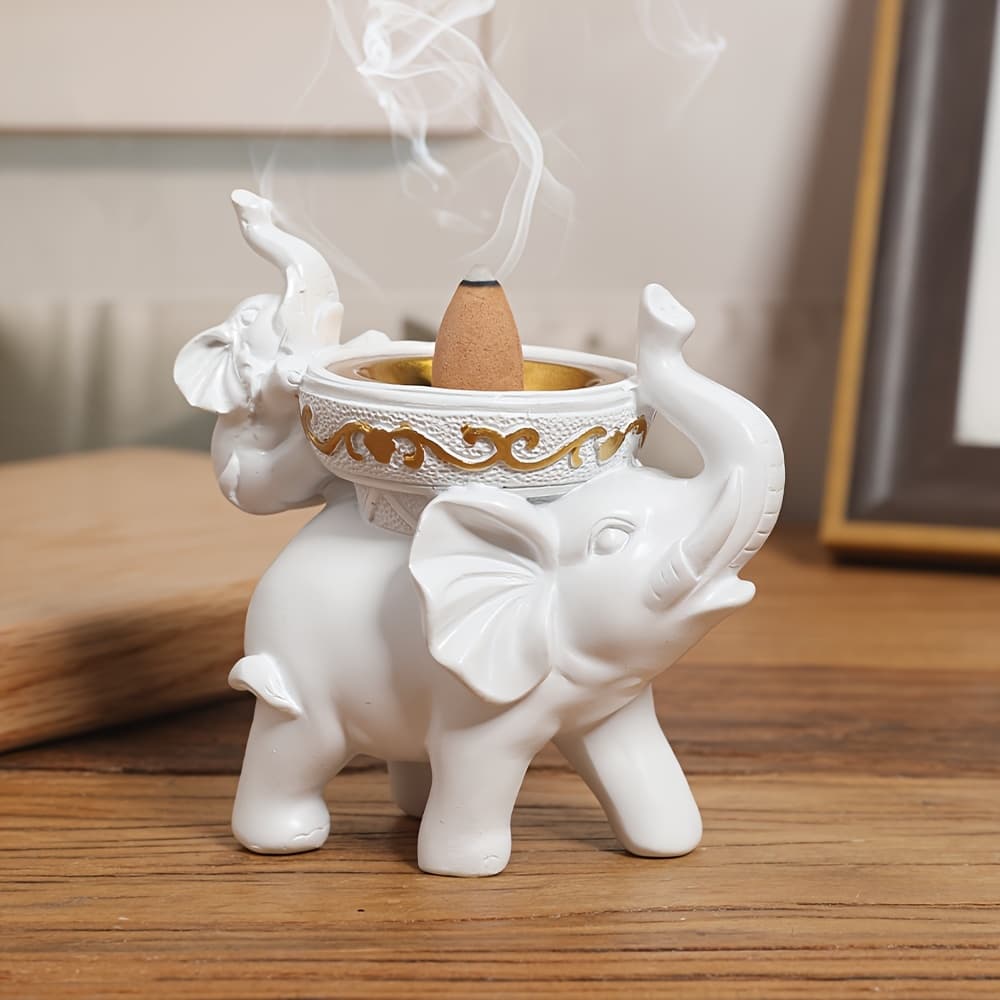 TEMU 1pc Elephant Incense Holder Decorative Ornament
