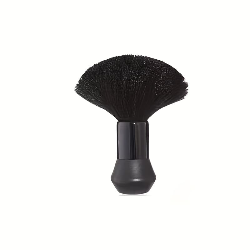 TEMU Professional Barber Neck Duster Brush, Hair Cutting Sweep Brush, Salon Styling Hairbrush Tools, 1pc Black Hair Cleaning Brush For Hairdressers, Barber Shop Neck Dusting Brush