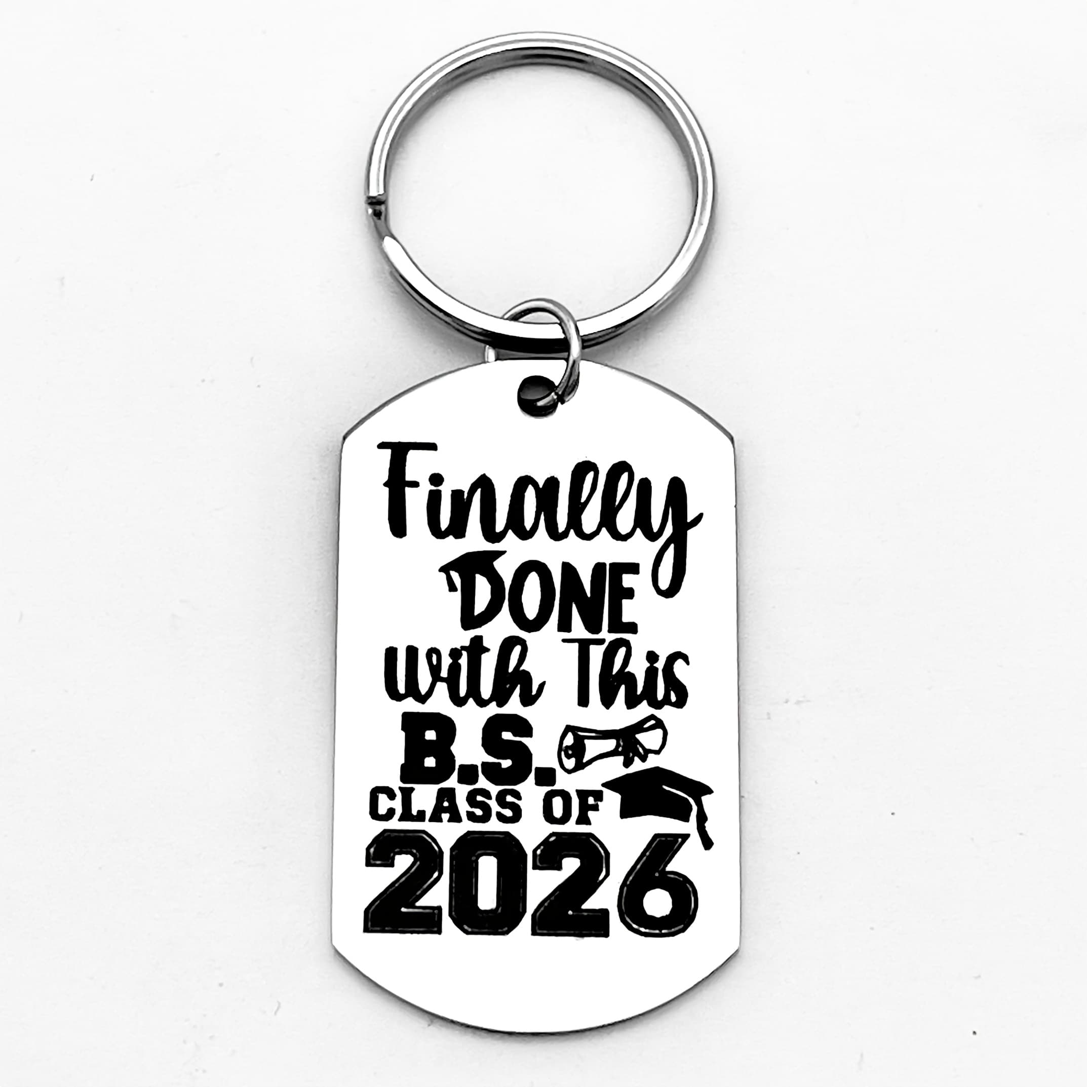 TEMU With This B.s. Class Of 2026 Stainless Steel Keychain – Graduation & Charm, Stylish Gift For Son, Daughter, Or Anyone Who Has Earned A Degree, Simple And Elegant Design, Graduation Gifts