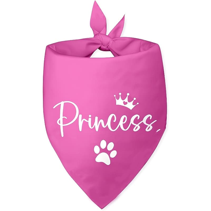TEMU 1pc 24.8×11 Inch Princess Dog Bandanas Girl Bandana Puppy Bandanas Girl Pet Bandanas For Dogs Funny Dog Bandana Photo Prop Pet Scarf Additions For Pet