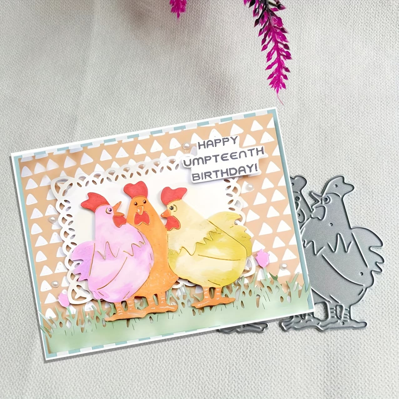 TEMU 1pc Metal Die Cut, Metal Cutting Die For Paper Card Making Scrapbooking Diy Cards Photo Album Craft Decorations 2024 Chickens