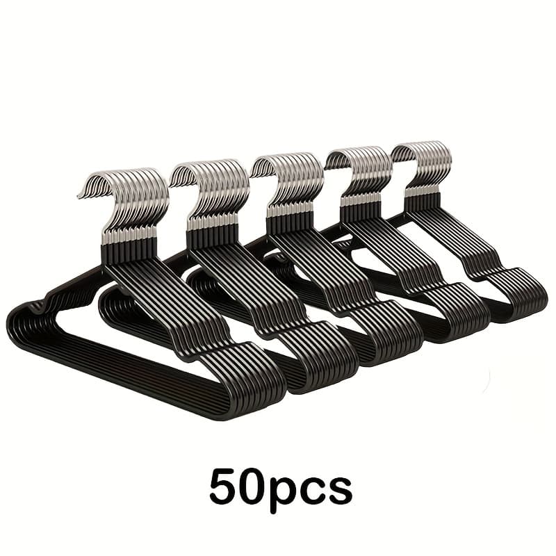 TEMU 50pcs, Anti-slip Hanger Heavy Duty, Bedroom Storage, Hanger, Standard Hanger