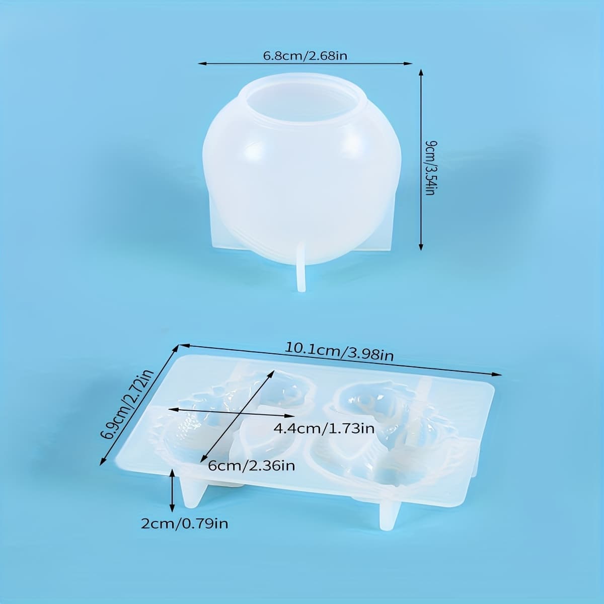 TEMU 2pcs Dragon Egg Mold Dinosaur Mold Silica Gel Mold Resin Dragon Candle Mold Easter Egg Mold Dragon Silica Gel Mold For Candles Home Decoration Mold Animal Resin Mold Dragon Mold