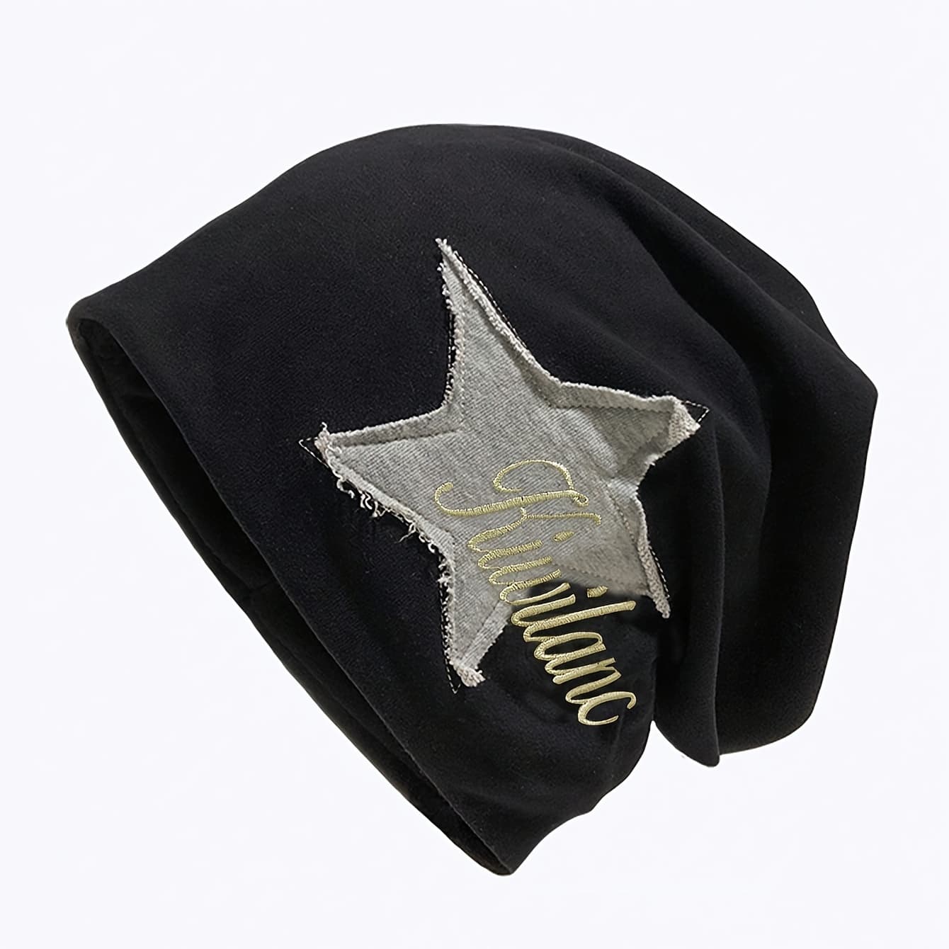 TEMU Unisex Embroidery Beanie, Elastic Lightweight