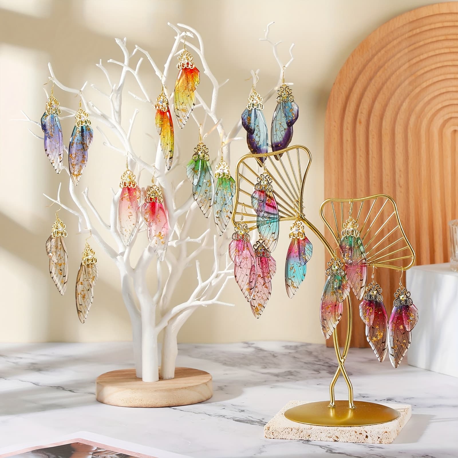 TEMU 10 Pairs Drop Earrings Alloy, , Lightweight, Summer Collection, Wedding, Formal, Special Occasions