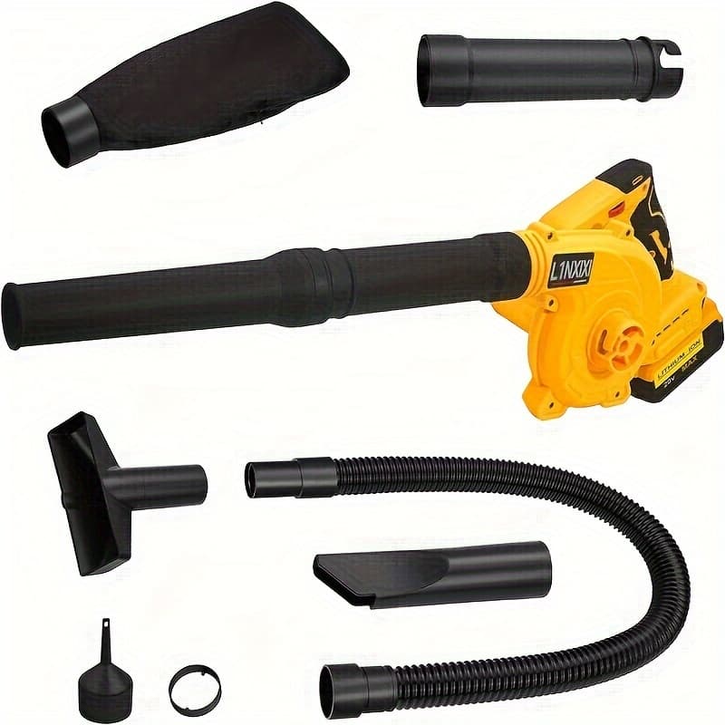 TEMU Cordless Leaf Blower For 20v , Air Blower With Brushless Motor, 6 Variable To 180mph, 2-in-1 Handle Electric Blower And Vacuum Cleaner(battery Not Included)