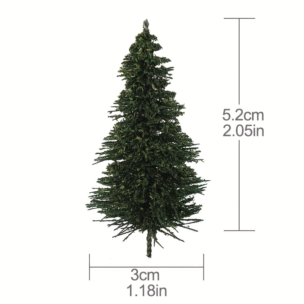 TEMU 50pcs Realistic Trees For N Scale Model Railroad Layouts - 5cm Plastic Trees With Foliage, Scenic Landscape And Diorama Building