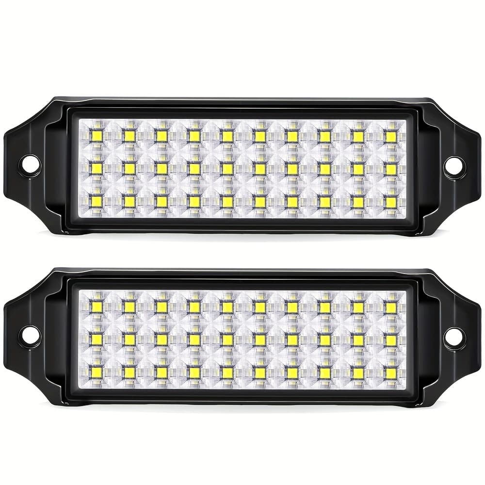 TEMU Flush Mount Led Pod Lights, 2pcs 40w Bumper Off- Flood 6 Inch Led Light Bar For Truck Atv Utv Boat Off Road
