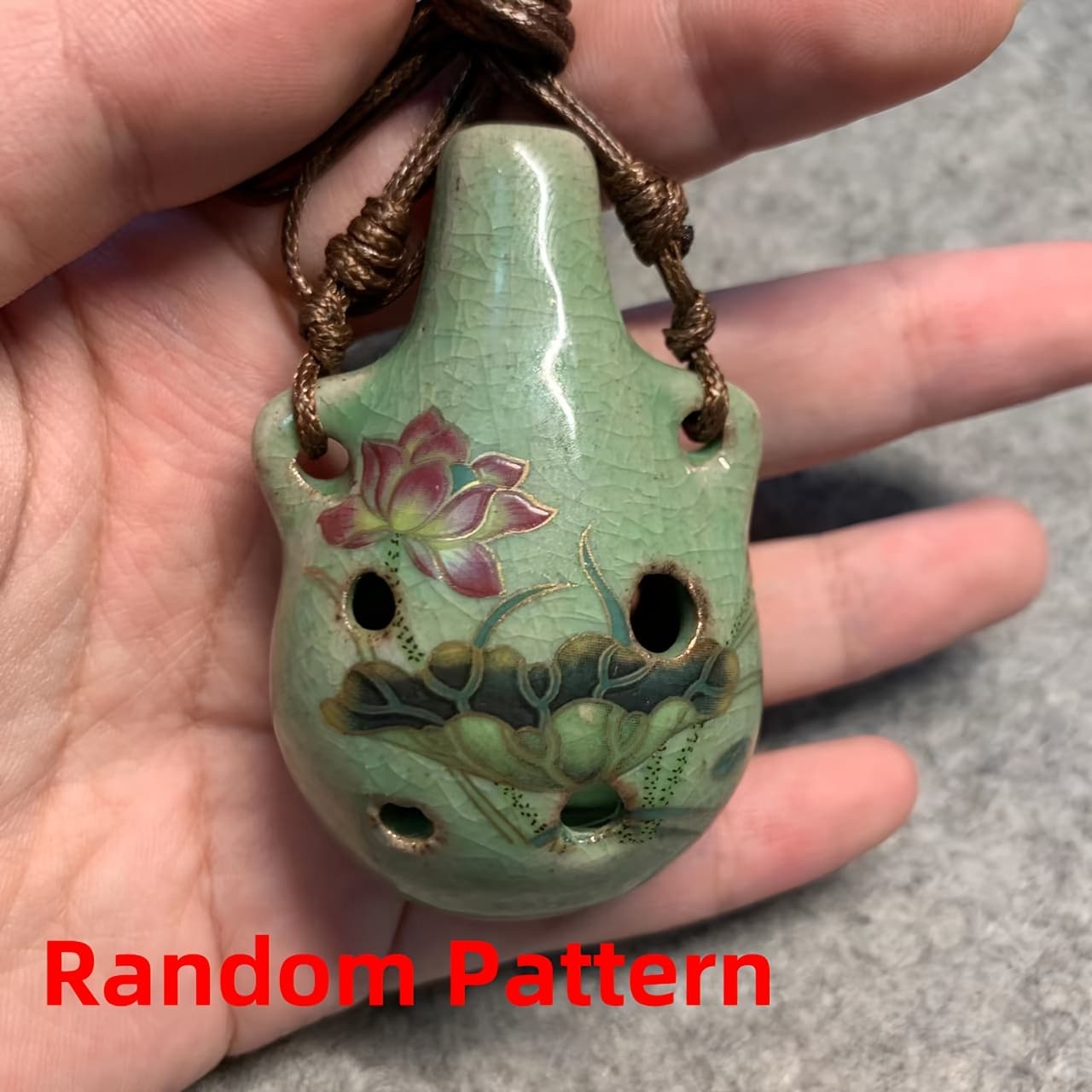 TEMU Handmade Chinese Ceramic Ocarina Pendant, Traditional Wind Instrument, Musical Necklace Decor, Jingdezhen Porcelain Craft, Unique Gift For , Music Lovers, Gift Idea, Unique Gift