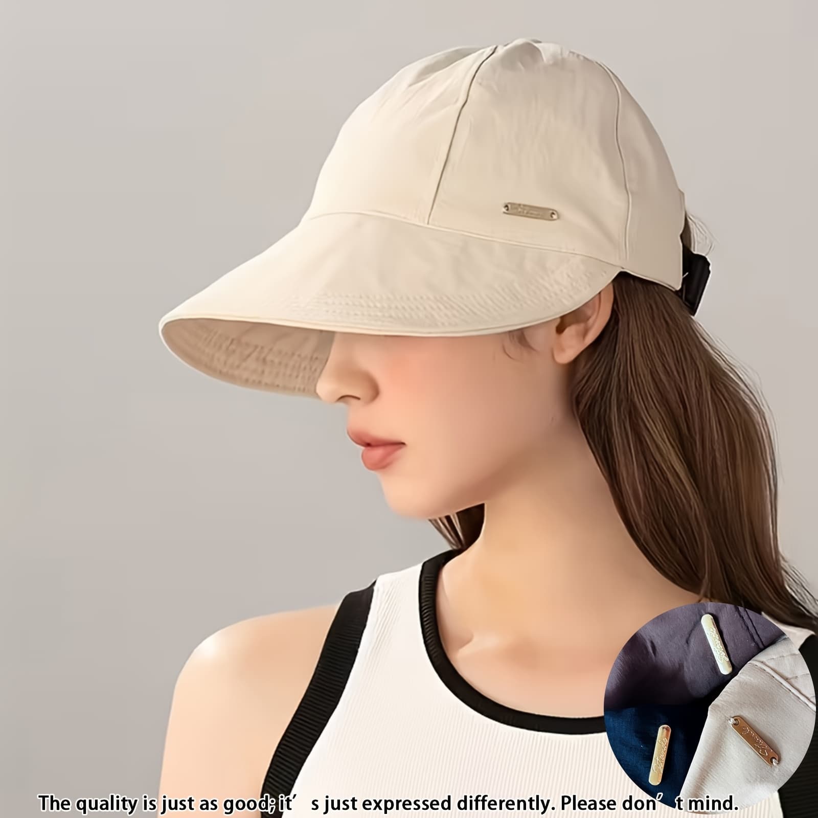 TEMU Spring And Summer Women's Lightweight Foldable Baseball Hat With Adjustable Wide Brim, A Versatile And Stylish Accessory For Everyday Casual Wear